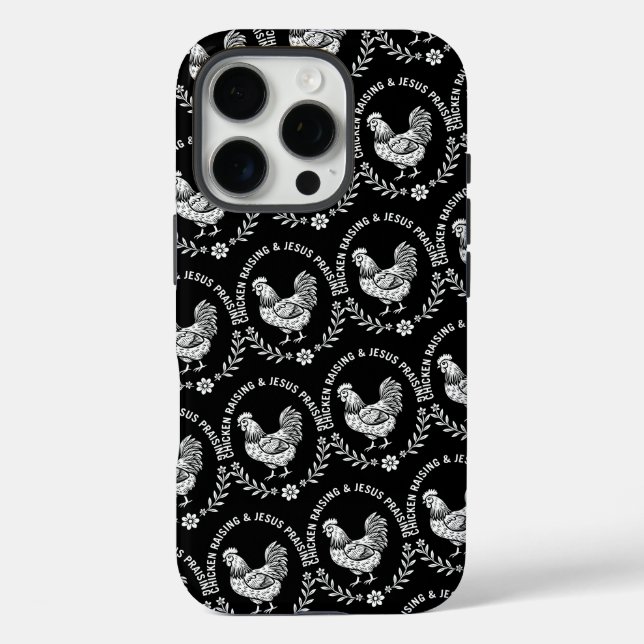 Chicken Raising & Jesus Praising Case-Mate iPhone Case (Back)