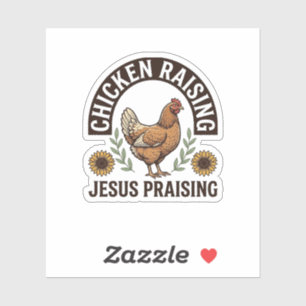 Chicken Raising Jesus Praising Vintage Farm Shirt_