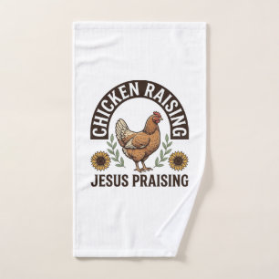 Chicken Raising Jesus Praising Vintage Farm Shirt_ Hand Towel