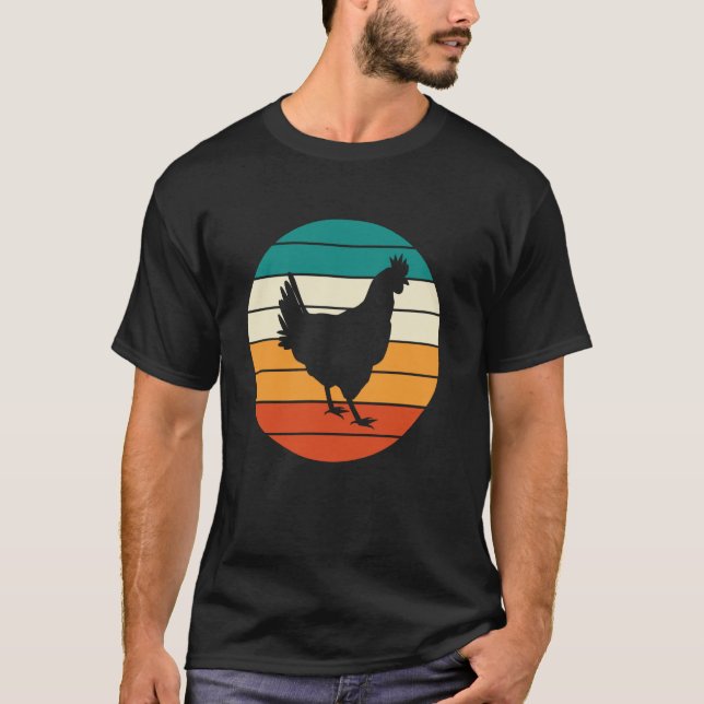Chicken Retro Graphic T-Shirt (Front)