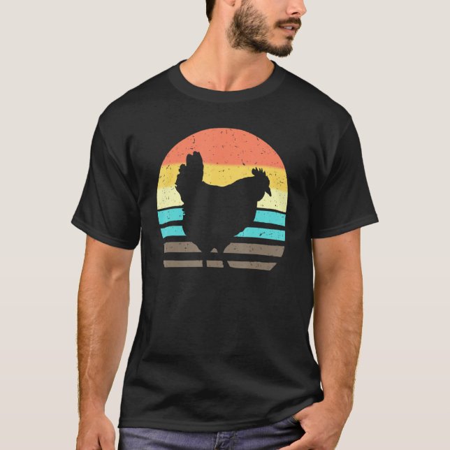 Chicken Retro Hen Poultry Farmer Fowl Chicks Roost T-Shirt (Front)