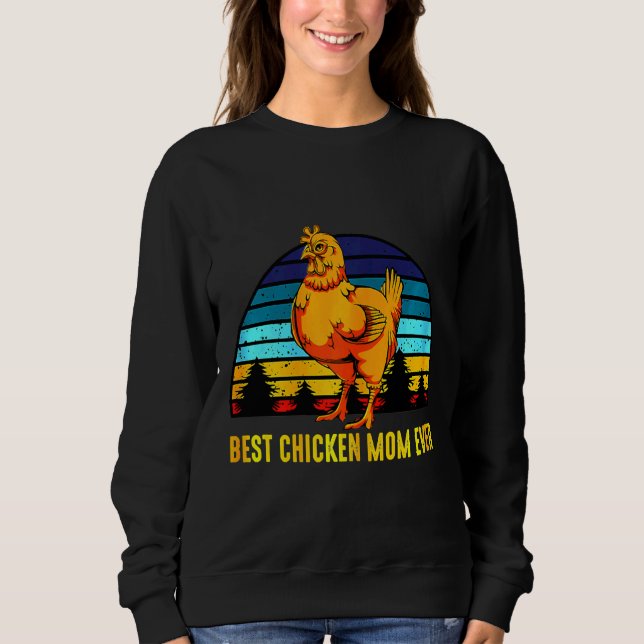 Chicken Retro Poultry Farmer   Sweatshirt (Front)