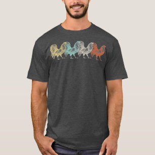 Chicken Retro Vintage Poultry Farmer Women Men Far T-Shirt