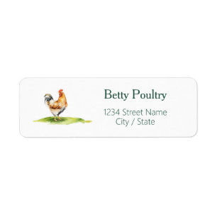 Chicken Return Address Label