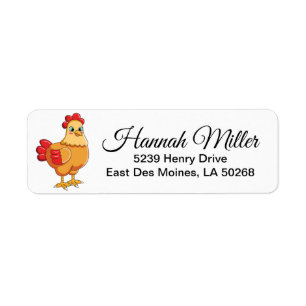 Chicken Return Address Label