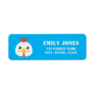 Chicken Return Address Label