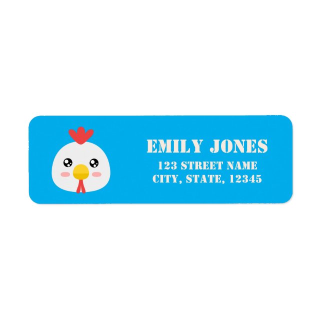 Chicken Return Address Label (Front)