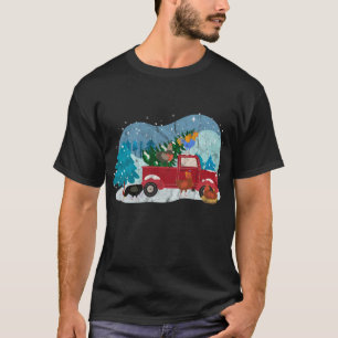 Chicken Riding Red Truck Xmas Merry Christmas T-Shirt