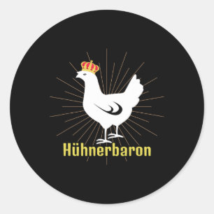 Chicken Ron Funny Chickens Whisper Farmer Chicken Classic Round Sticker
