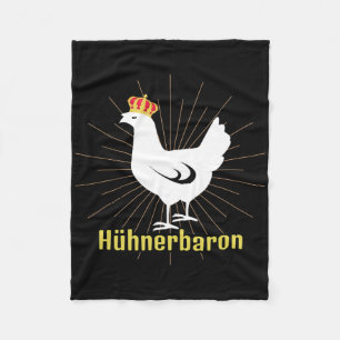 Chicken Ron Funny Chickens Whisper Farmer Chicken Fleece Blanket