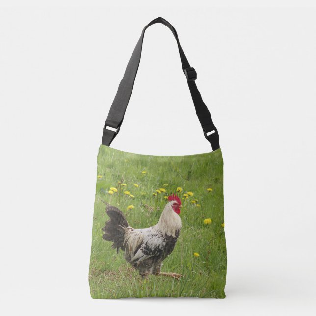 chicken, rooster, animal, bird, farm, agriculture, crossbody bag (Front)