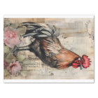 Chicken Rooster Art Vintage Decoupage Ephemera