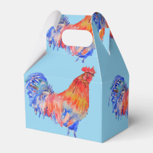 Chicken Rooster Boys Birthday Customizable Name Favour Box