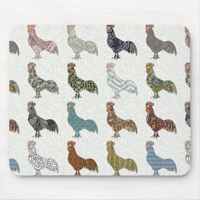 Chicken Rooster Colourful Pattern Farm Mouse Pad (Front)