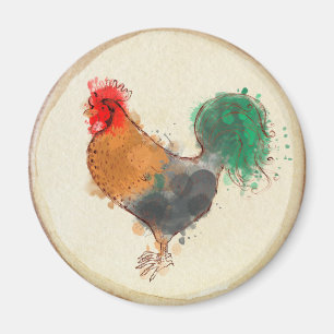 Chicken rooster hen magnet