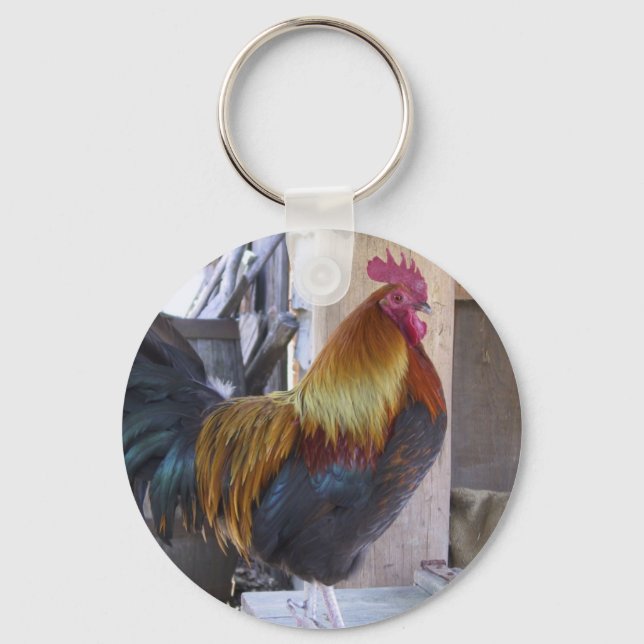 CHICKEN/rooster Key Ring (Front)