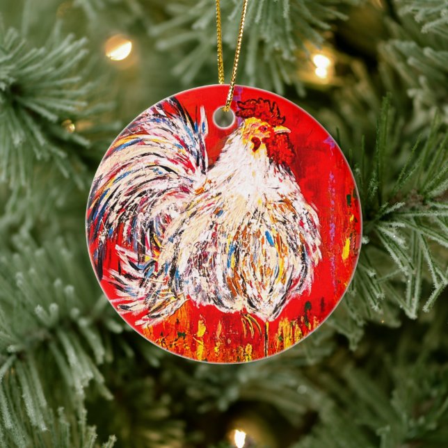Chicken Rooster Ornament (Tree)