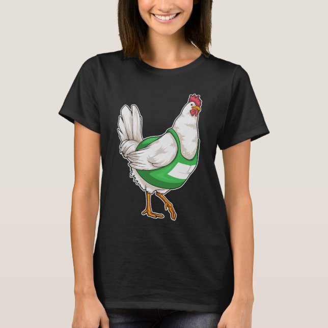 Chicken Runner Running Sports T-Shirt (Front)
