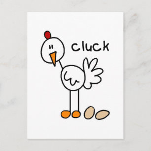 Chicken Says Cluck T-shirts and Gifts Postcard
