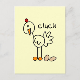 Chicken Says Cluck Tshirts and Gifts Postcard