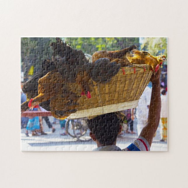 Chicken Sellers Bangladesh. Jigsaw Puzzle (Horizontal)