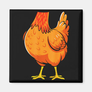 Chicken Shirt Adult Kids Men Women Chicken Hen Bod Magnet