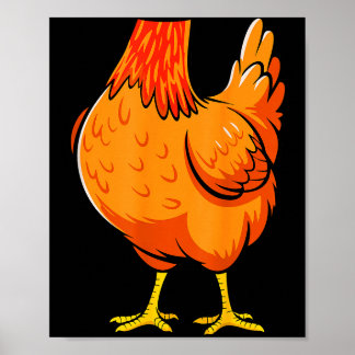 Chicken Shirt Adult Kids Men Women Chicken Hen Bod Poster