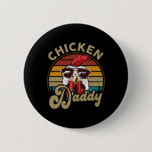 Chicken-shirt Chicken Daddy Vintage 70s Chicken Da 6 Cm Round Badge