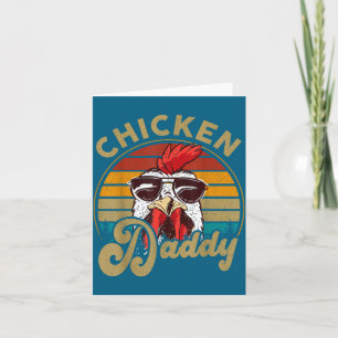 Chicken-shirt Rooster Daddy Vintage Farmer Funny D Card