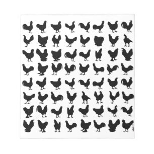 Chicken Silhouettes Notepad