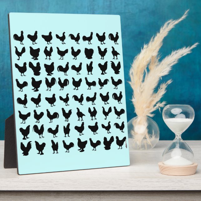 Chicken Silhouettes Plaque (Side)