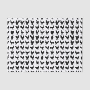 Chicken Silhouettes Tissue Paper