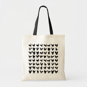 Chicken Silhouettes Tote Bag