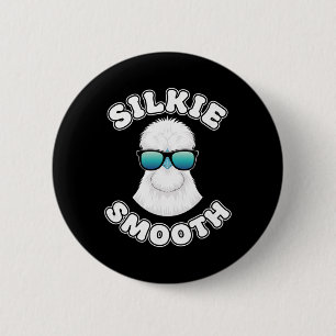 Chicken Silkie Smooth, Cool Silkie With Shades 6 Cm Round Badge