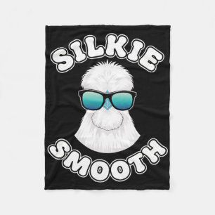 Chicken Silkie Smooth, Cool Silkie With Shades Fleece Blanket