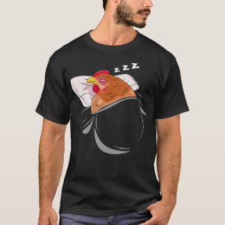 Chicken Sleeping Pyjamas Nap PJs Outfit Farmer T-Shirt