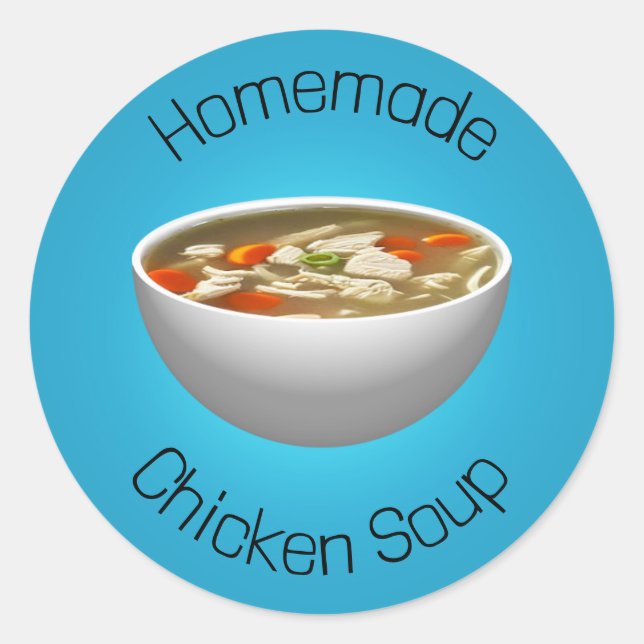 Chicken Soup Classic Round Sticker (Front)