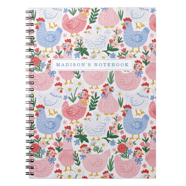 Chicken Spiral Photo Notebook (Front)