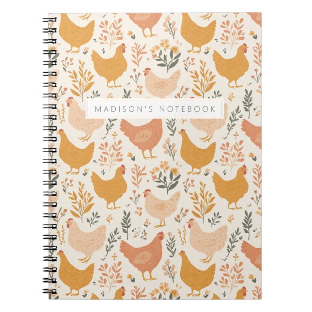 Chicken Spiral Photo Notebook (Front)
