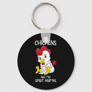 Chicken Spirit Animal Women Chicken Farmer Coop Ch Key Ring