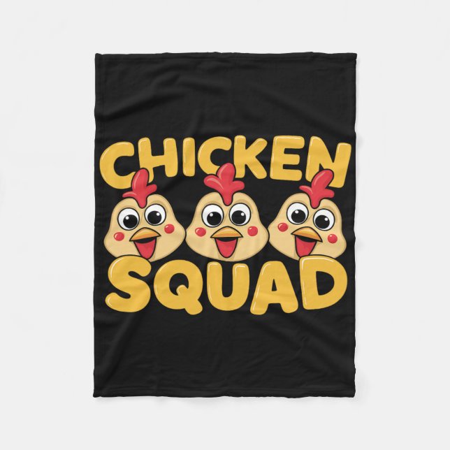 Chicken Squad Design For Chicken Lover Stuff Kids  Fleece Blanket (Front)