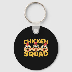 Chicken Squad Design For Chicken Lover Stuff Kids Key Ring