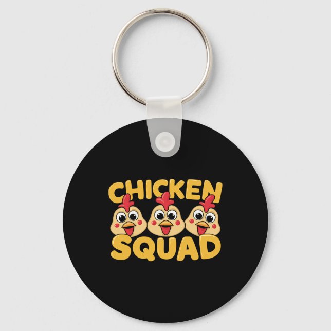 Chicken Squad Design For Chicken Lover Stuff Kids  Key Ring (Front)