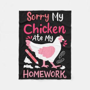 Chicken Student Fleece Blanket