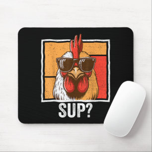 Chicken Sunglasses Animal Farm Funny For Farmer Mouse Pad