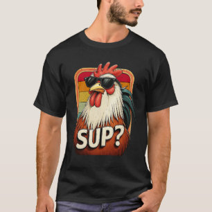 Chicken Sunglasses Farm Animal Rooster Farmer Vint T-Shirt