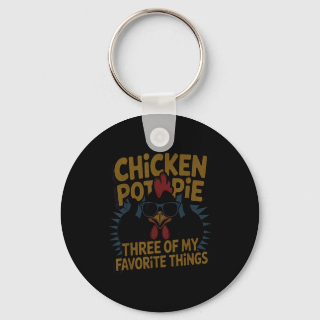 Chicken T E Farm Humor Funny Chicken Laugh Moment  Key Ring (Front)