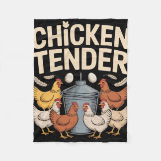 Chicken Tender Funny Chicken Farmer Pun Humour _2  Fleece Blanket