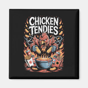 Chicken Tendies Death Metal Nd Parody Funny Foody Magnet