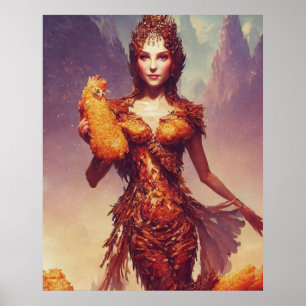 Chicken Tendies Goddess  Poster